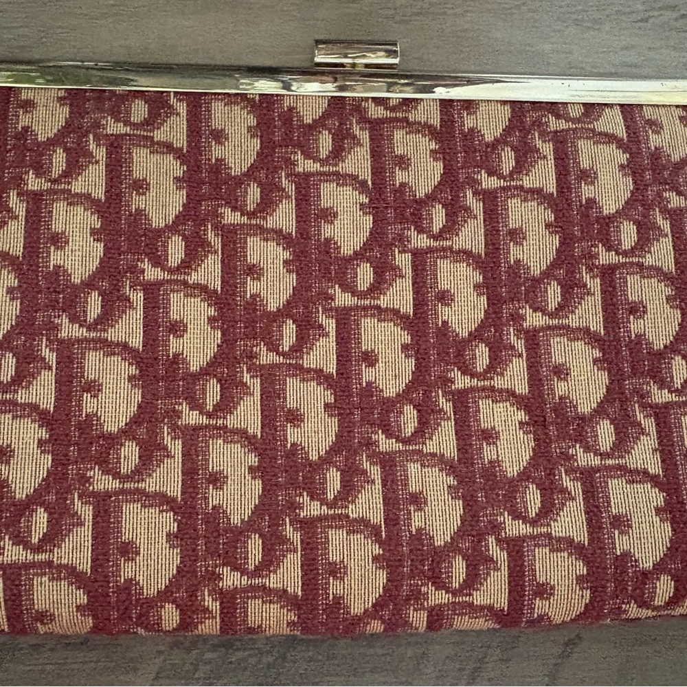 Dior Red Patterned Clutch
